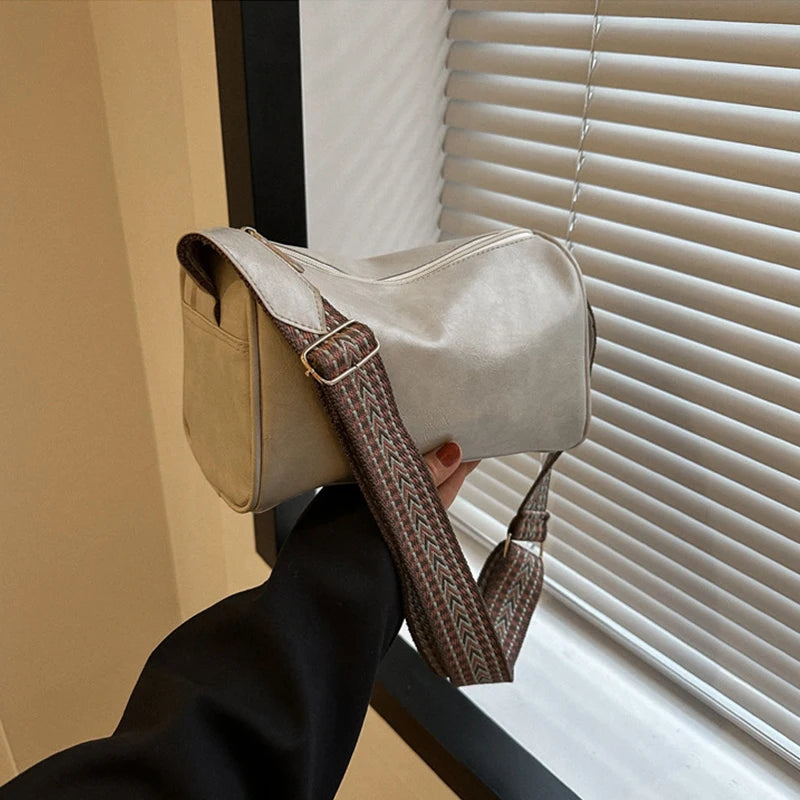 Vintage PU Leather Boston