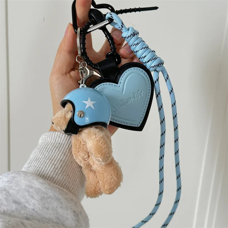 Cute Helmet Bear Pendant