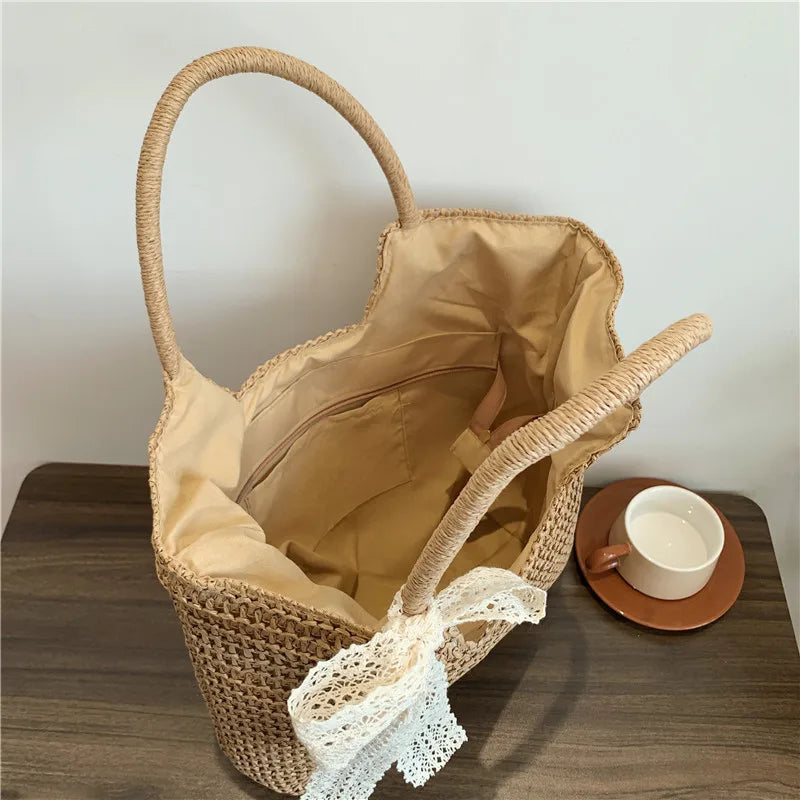 Bag Summer Straw Woven