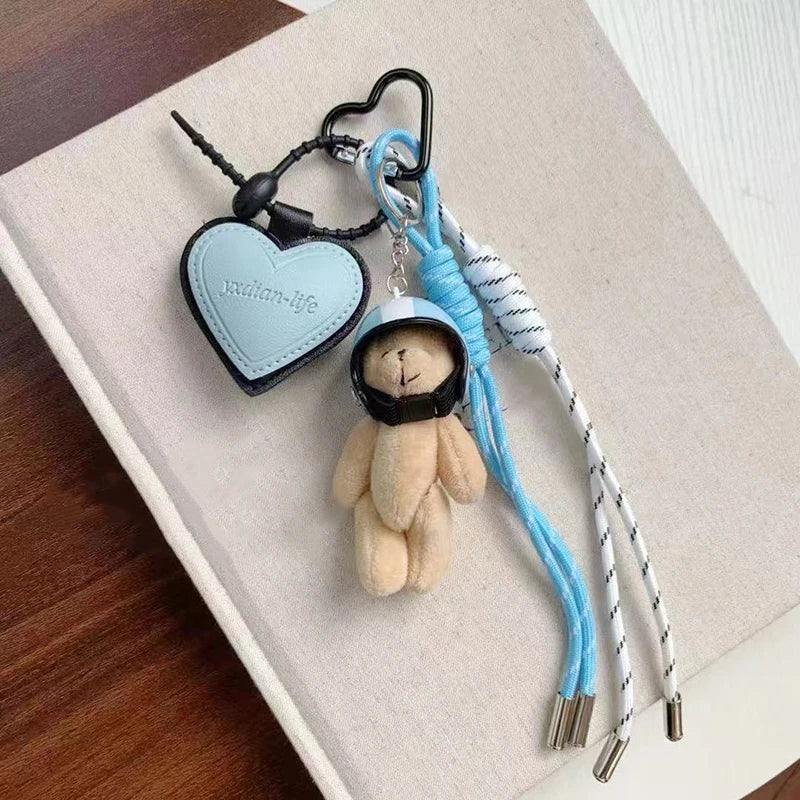 Cute Helmet Bear Pendant