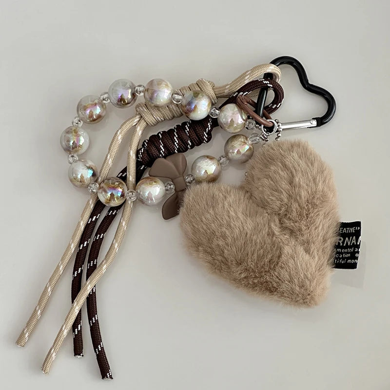 Fashion Fluffy Heart Keychain