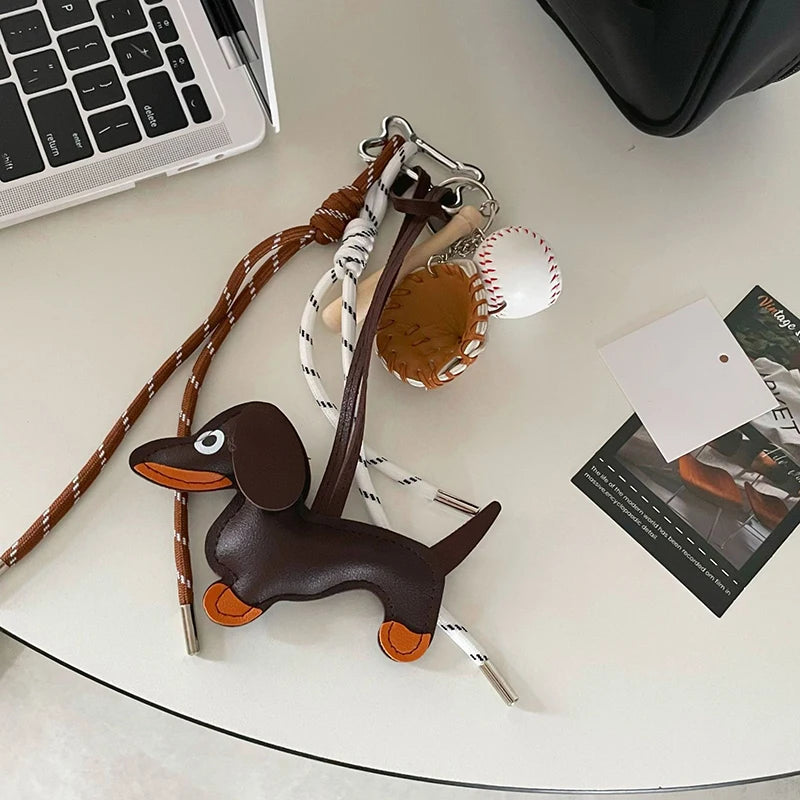 Sausage Dog Baseball Pendant