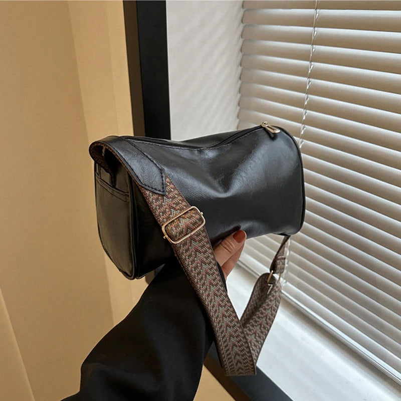 Vintage PU Leather Boston