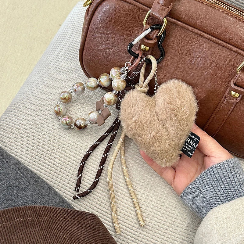 Fashion Fluffy Heart Keychain
