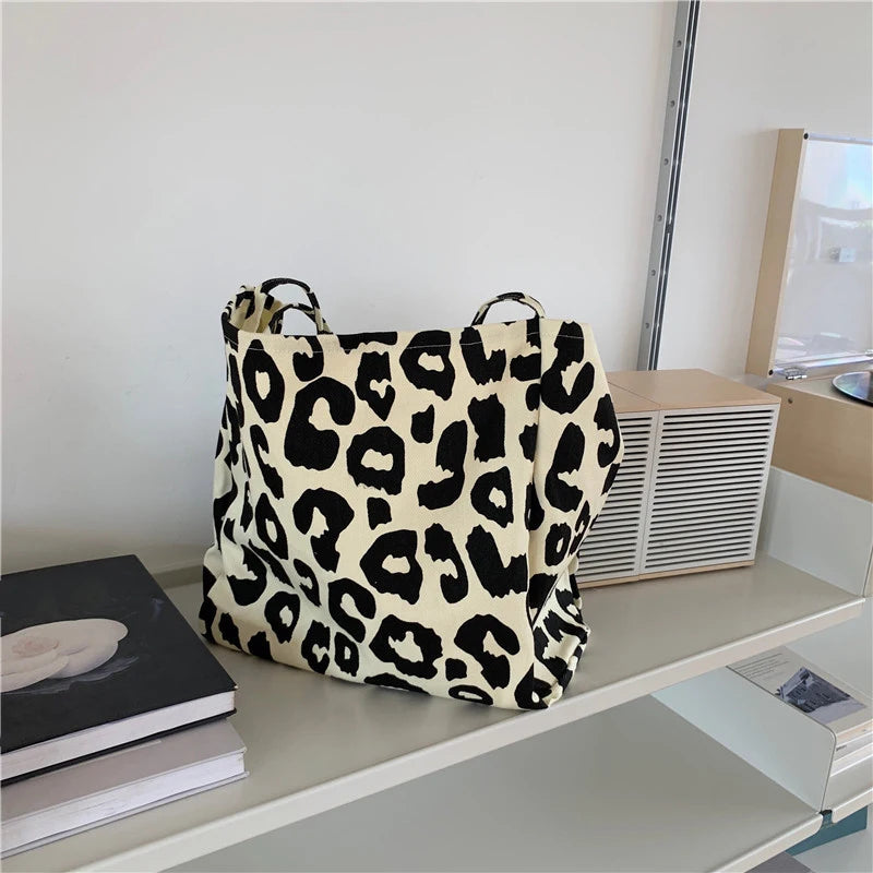 Large Capacity Casual Tote Bag Leopard