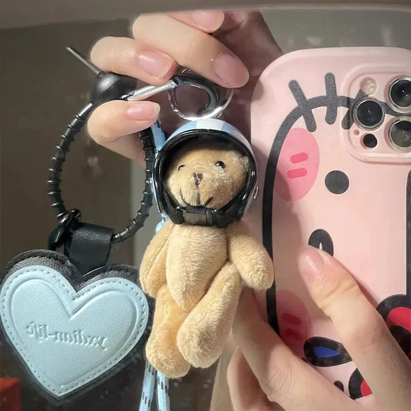 Cute Helmet Bear Pendant