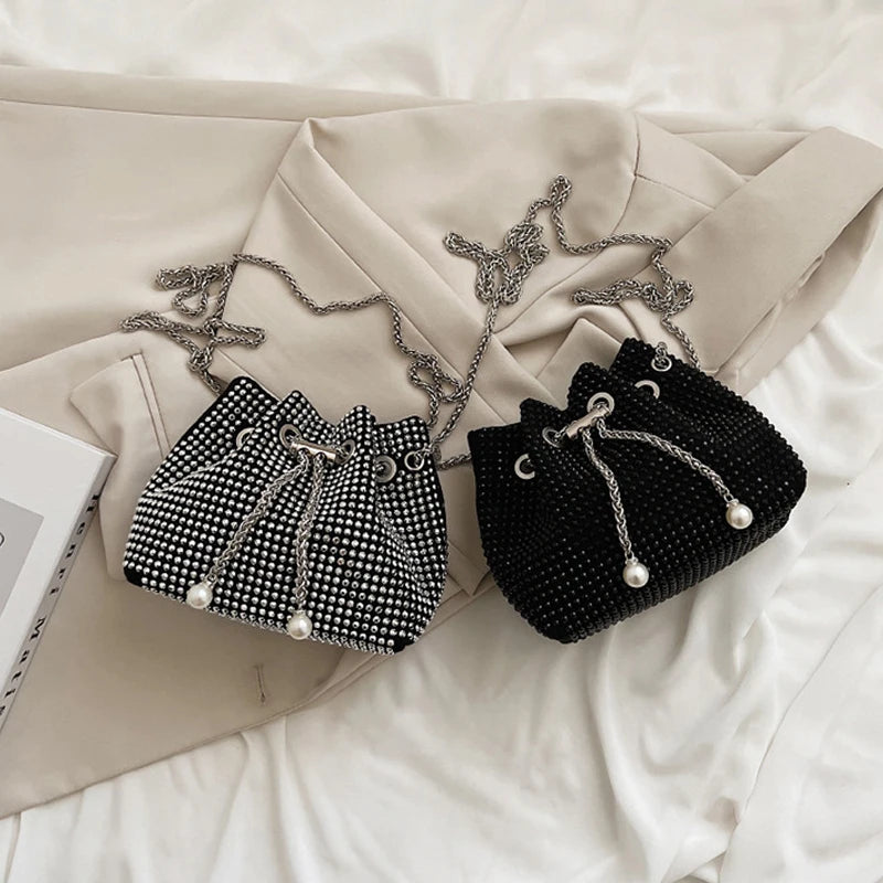 Ladies Rhinestone Bucket Shape