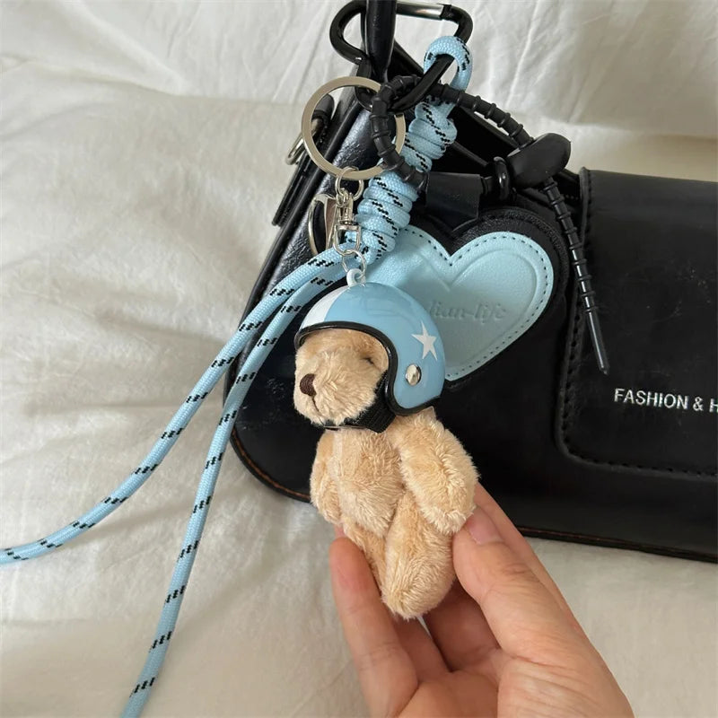 Cute Helmet Bear Pendant