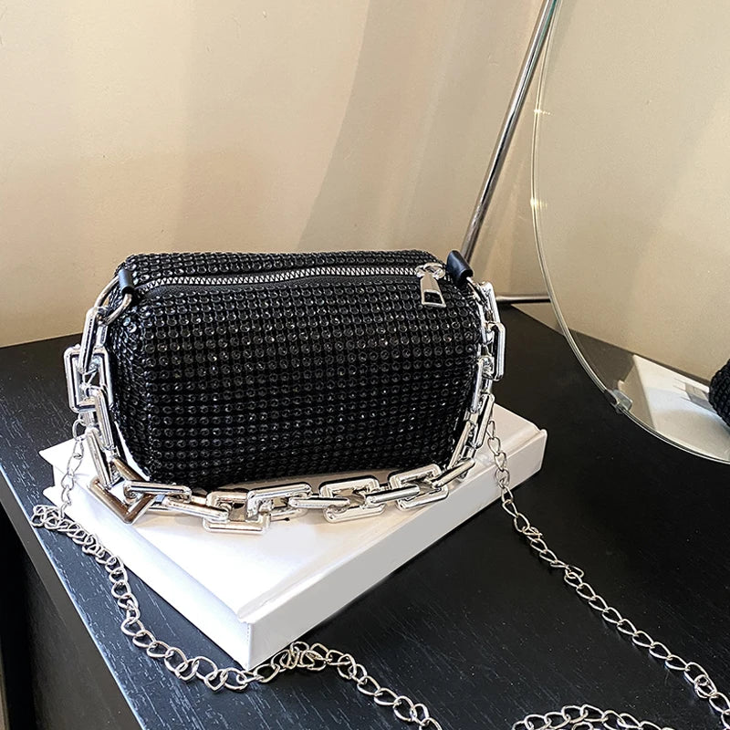 Ladies Rhinestone Bucket Shape