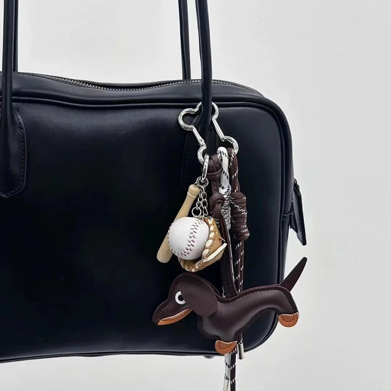 Sausage Dog Baseball Pendant
