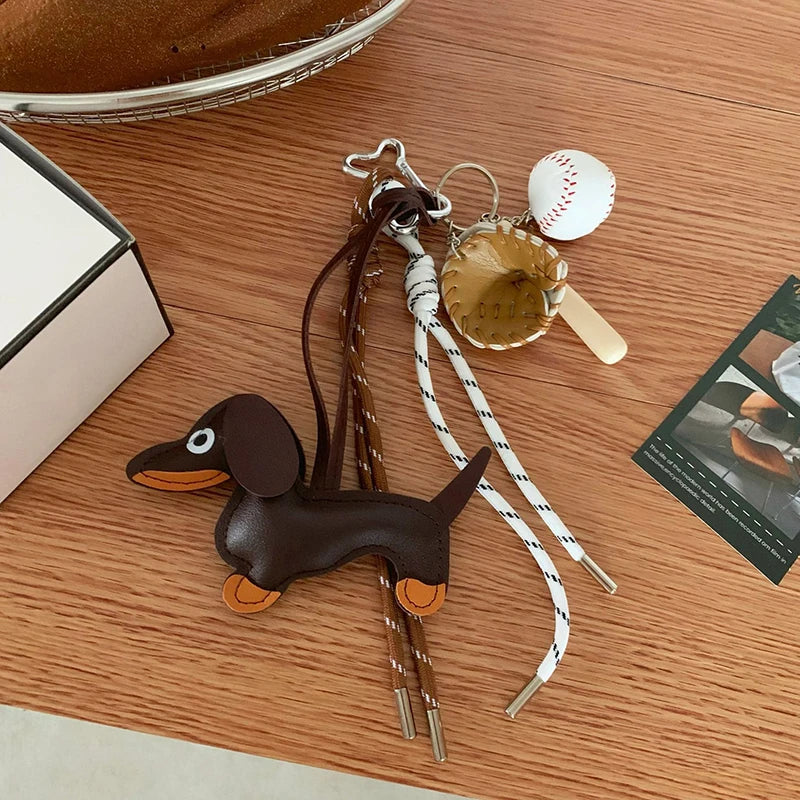 Sausage Dog Baseball Pendant