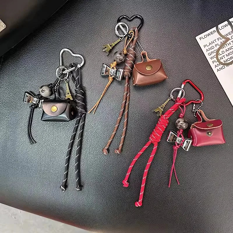 PU Leather Rope Keychain Bow Cute Heart