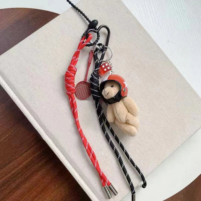 Cute Helmet Bear Pendant