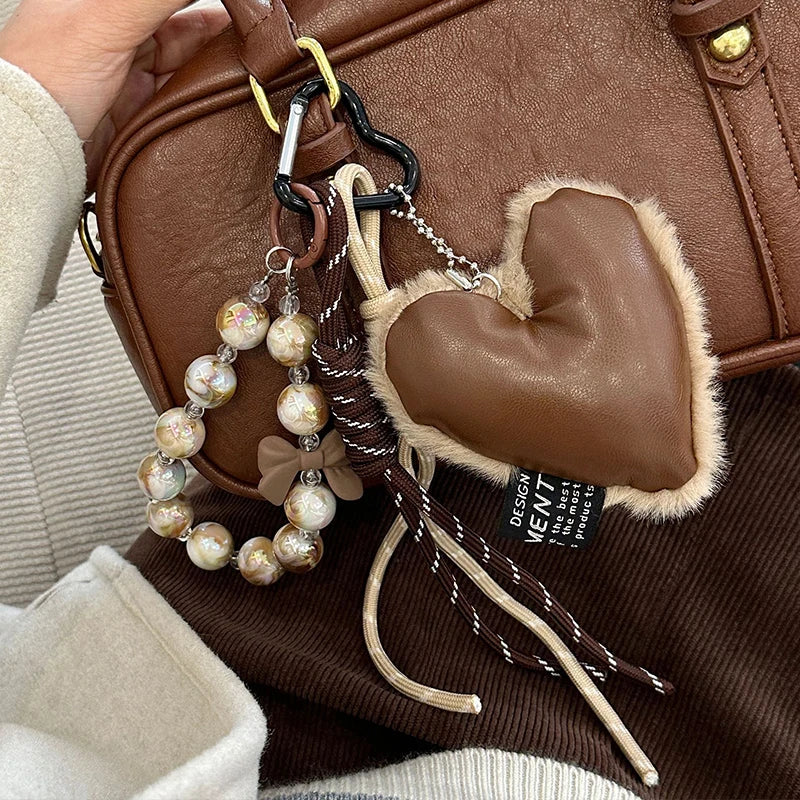 Fashion Fluffy Heart Keychain