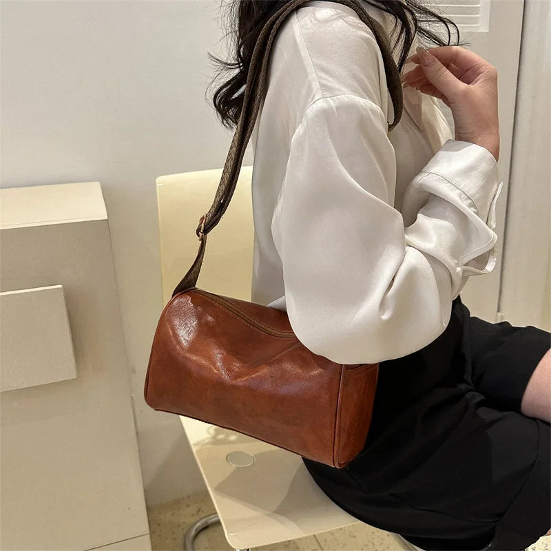 Vintage PU Leather Boston