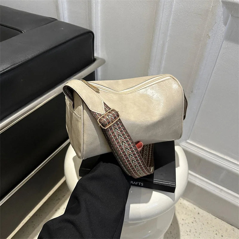 Vintage PU Leather Boston