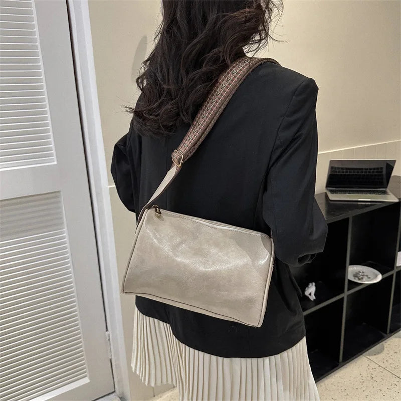 Vintage PU Leather Boston