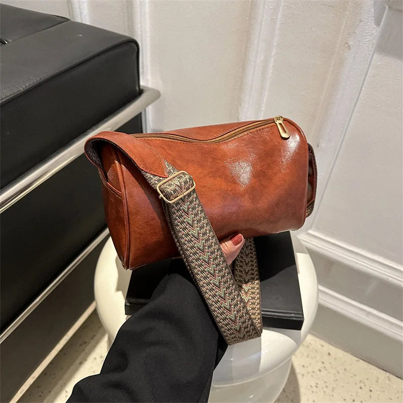 Vintage PU Leather Boston