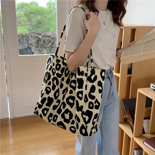 Large Capacity Casual Tote Bag Leopard