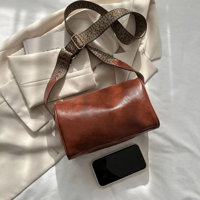 Vintage PU Leather Boston