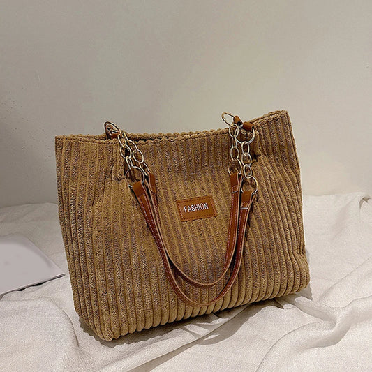 Fashion Corduroy Tote Bag
