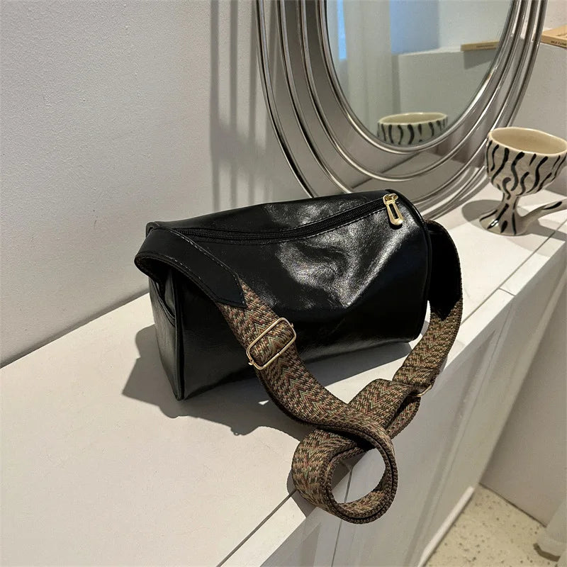 Vintage PU Leather Boston