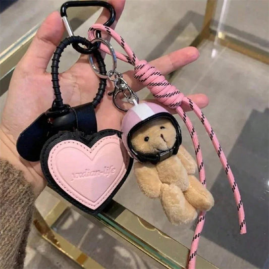 Cute Helmet Bear Pendant