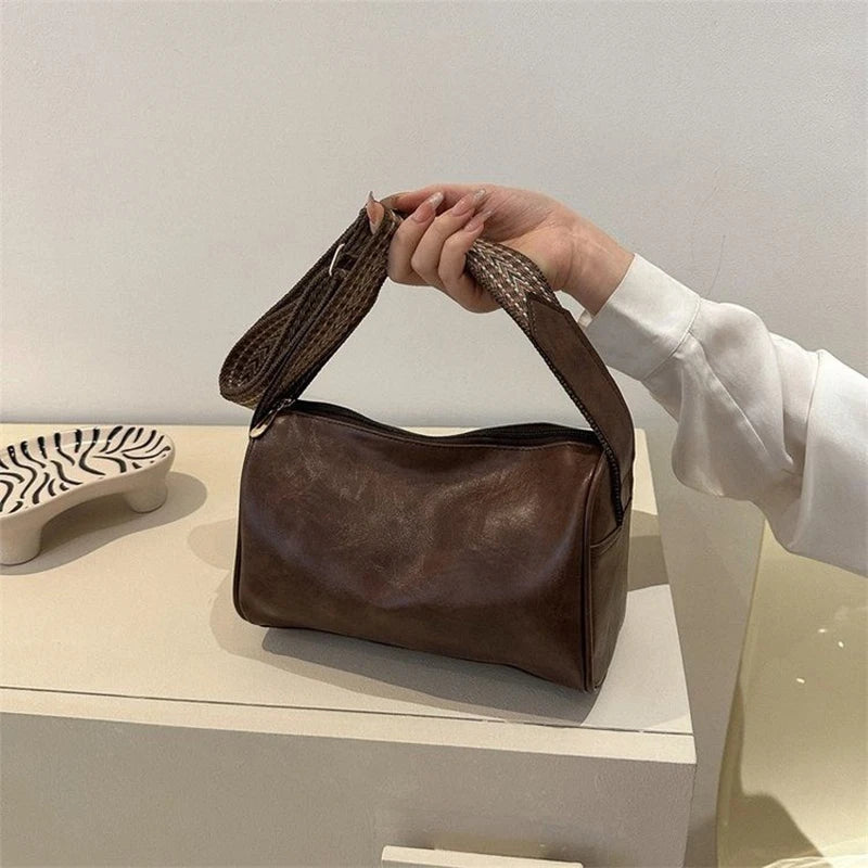 Vintage PU Leather Boston