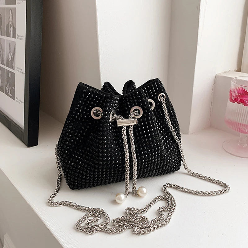 Ladies Rhinestone Bucket Shape